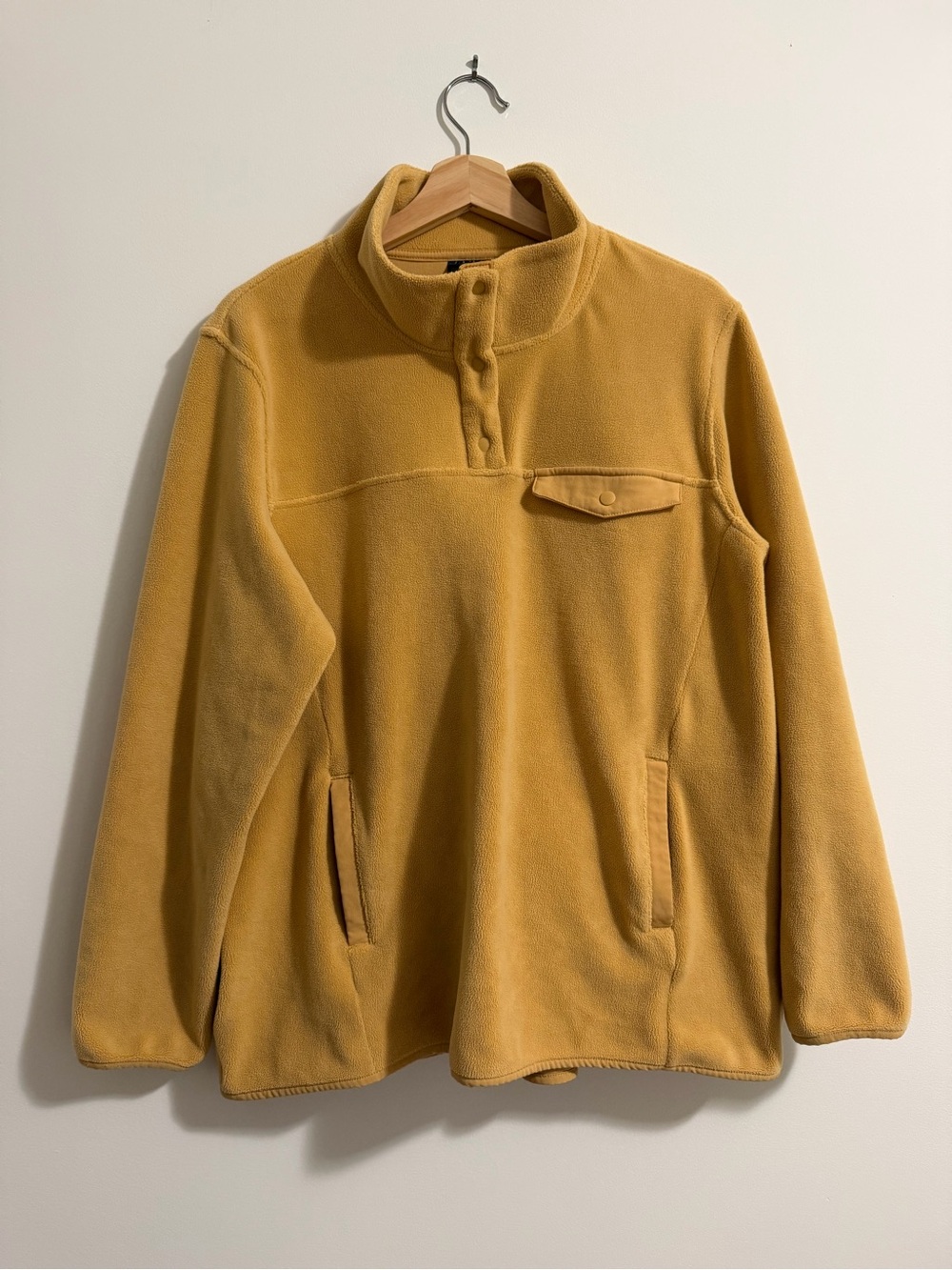 32 Heat Mustard Yellow Fleece 1/4 Snap Pullover